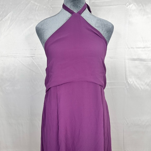 NWT Wild Fable Purple Flowy Lined Halter Dress Size L - Picture 4 of 11
